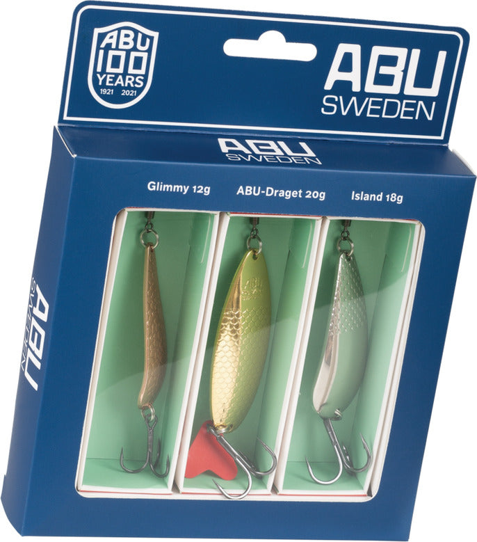 Load image into Gallery viewer, Abu Garcia | 100 Year Edition | Retro Spoon 3 Pack - Spoons & Toby Lures