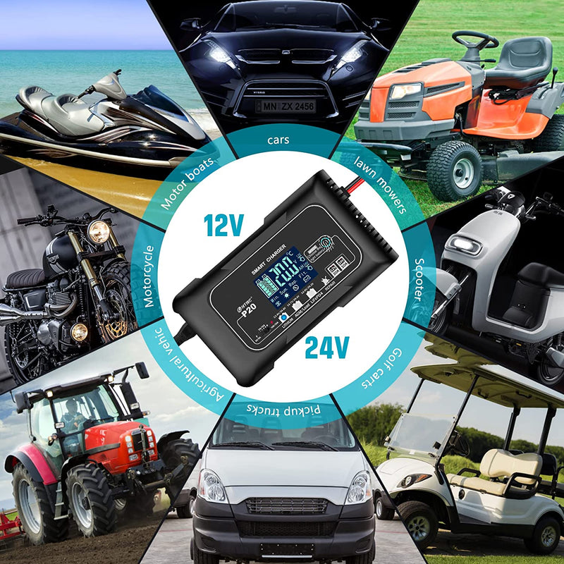 Load image into Gallery viewer, Wildhunter.ie - HTRC | 20A Multi Battery Charger 12V/24V Multi Battery Charger /lifepo4/lead-acid/agm Battery Pulse Repair Charger - Battery Chargers