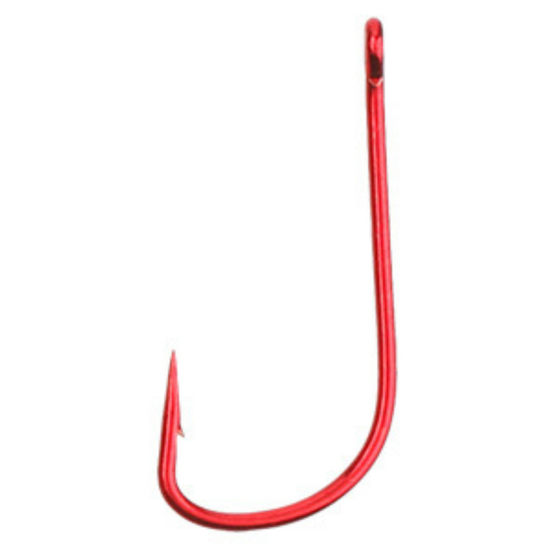 Load image into Gallery viewer, Mikado | Sensual Sode Hook W/Ring | Barbed | Red | 10pcs - Single Style Hooks