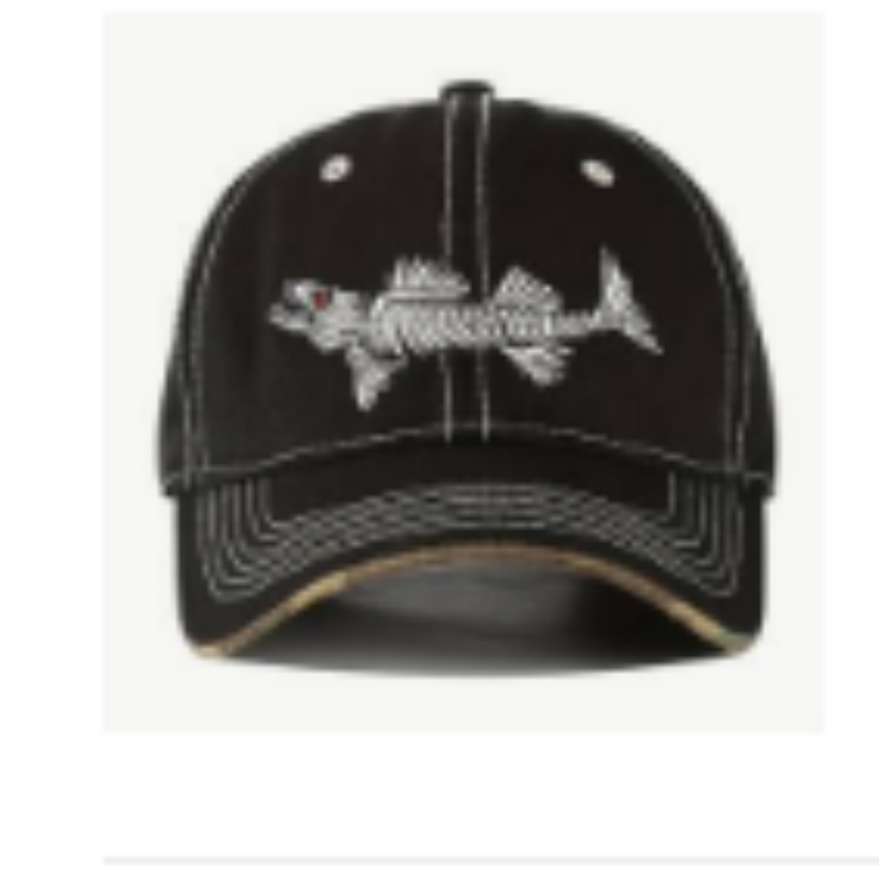 Load image into Gallery viewer, Fish Pattern Embroidered Baseball Cap With Adjustable Sun Shade - Hats