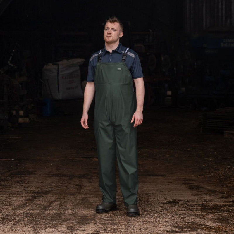 Load image into Gallery viewer, Swampmaster | No-Sweat Stormgear Waterproof Bib & Brace Green - Fishing Trousers