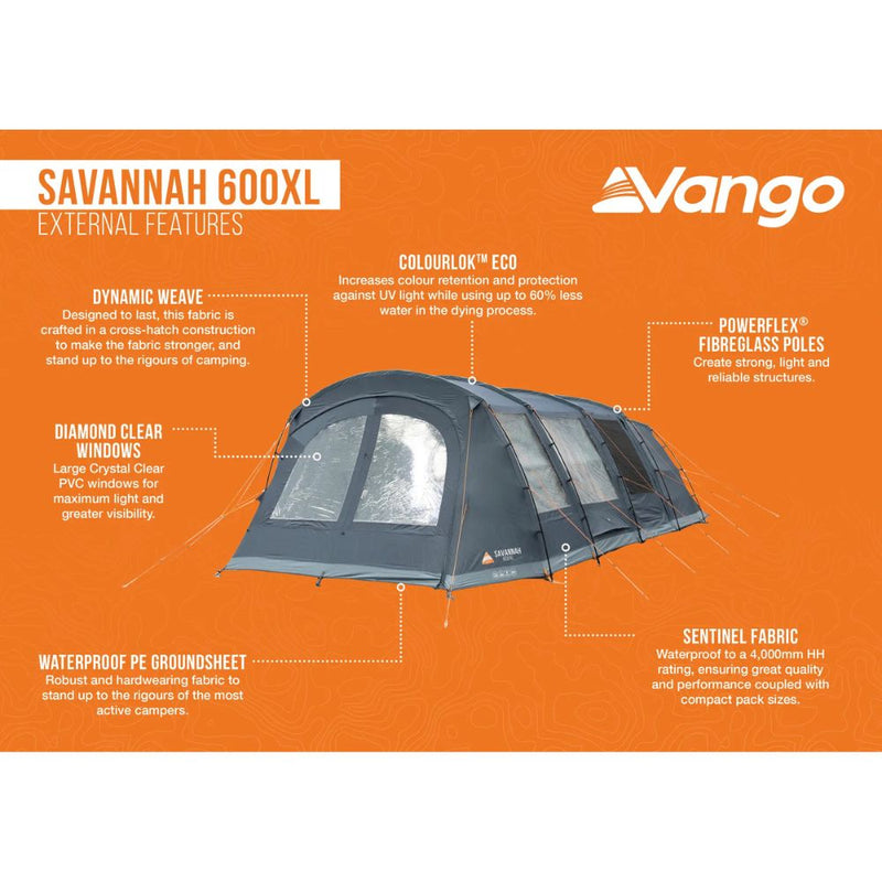 Load image into Gallery viewer, Vango | Savannah Poled Tent Package | 600XL - Camping Tents