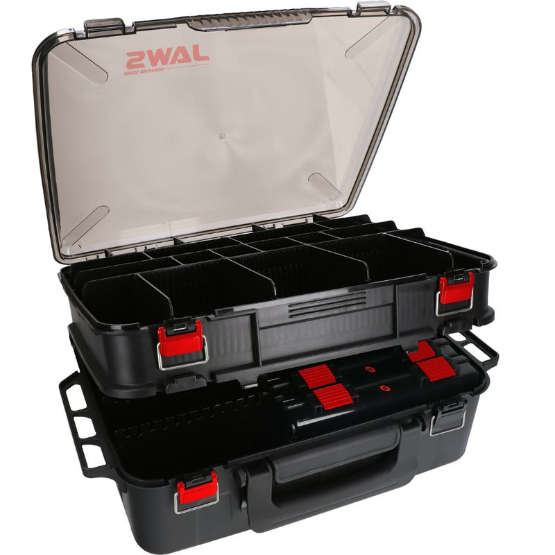 Load image into Gallery viewer, Mikado | Box | Two-Compartment Jaws | 47x34x19cm | Black - Tackle Boxes