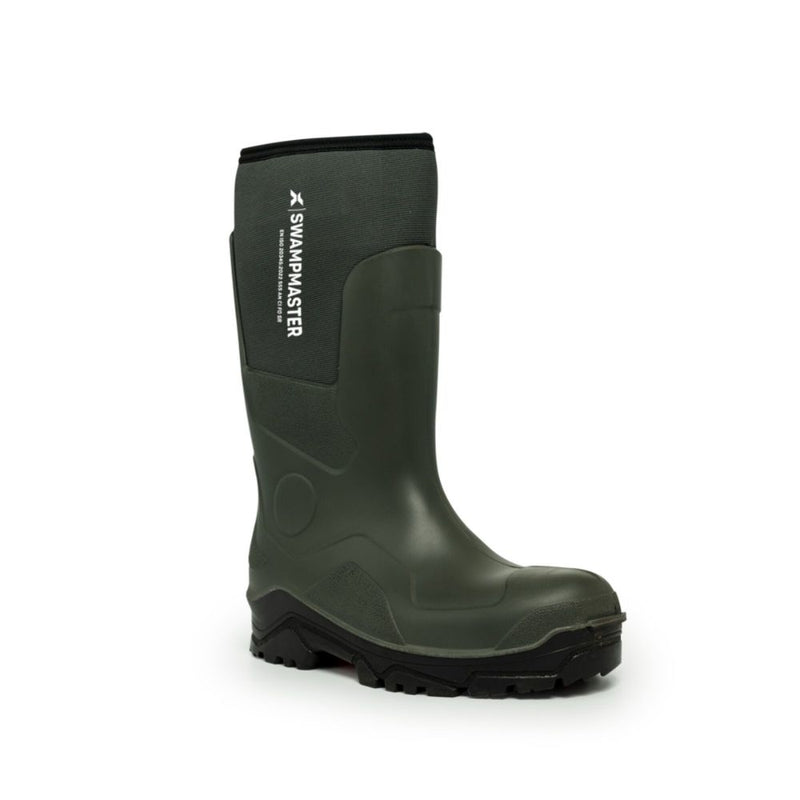 Load image into Gallery viewer, Swampmaster | Pro Trapper Non-Safety PU-Neoprene Wellington | Green - Wellingtons