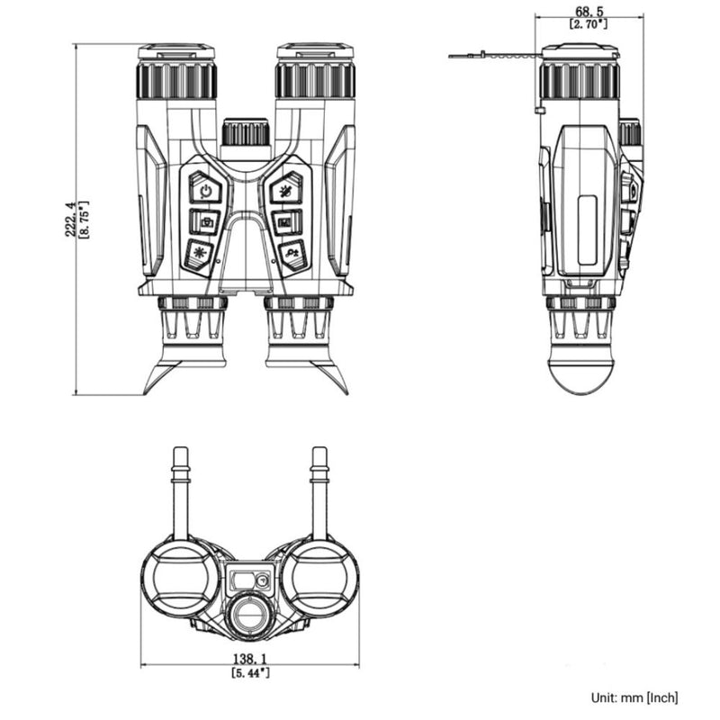 Load image into Gallery viewer, Hikmicro | Habrok 4K HQ35L Multi-Spectrum Thermal Binocular with LRF | 640px 35mm with 4K Optical Camera and Harness - Thermal Vision