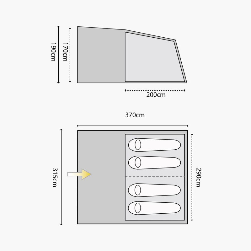 Load image into Gallery viewer, Highlander | Elm 4 Person Tent | Teal - Camping Tents