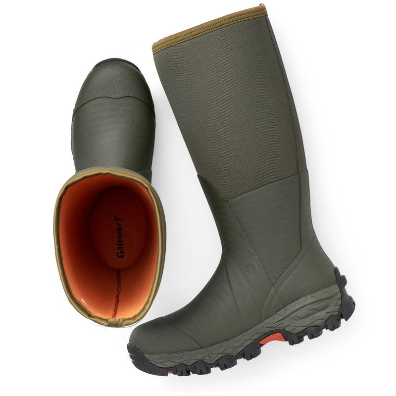 Load image into Gallery viewer, Gateway1 | Woodbeater 18" 7mm Rubber Boot | Dark Green - Wellingtons