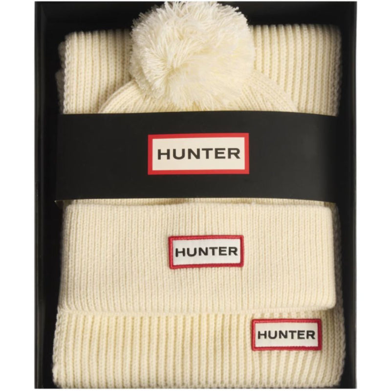 Load image into Gallery viewer, Hunter | Women's Arrinay Ribbed Pom Beanie & Scarf Gift Set - Hats