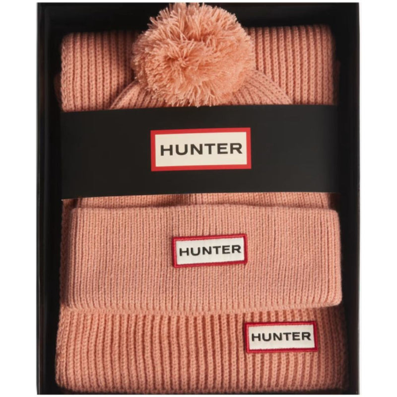 Load image into Gallery viewer, Hunter | Women's Arrinay Ribbed Pom Beanie & Scarf Gift Set - Hats