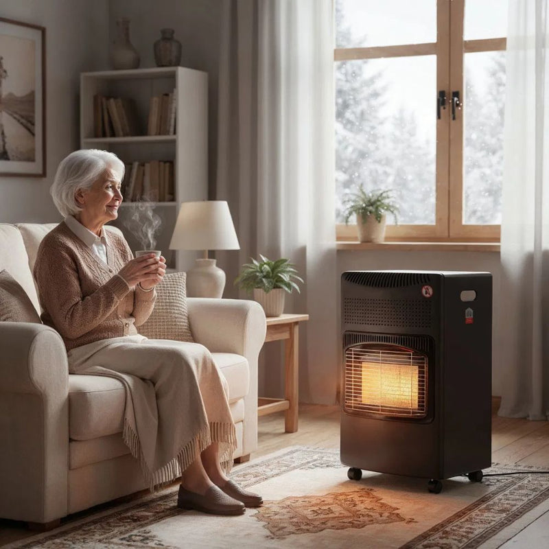 Load image into Gallery viewer, Streetwize | Portable Butane Cabinet Heater | Black - Camping Accessories