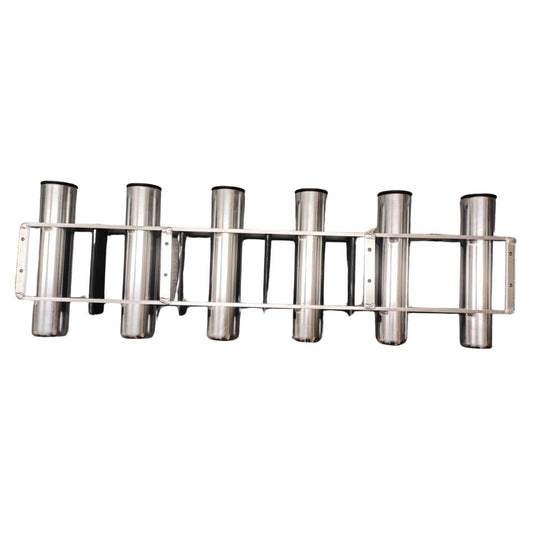 Wall-mounted Fishing Rod Holder 6 Tubes Stainless Steel - Rod Holders