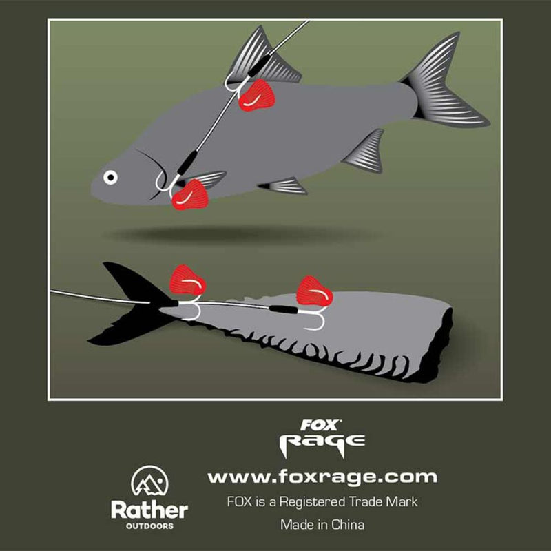 Load image into Gallery viewer, Fox Rage | Predator Twin Treble Trace | Barbed | 52cm | 40lb - Predator Deadbaiting