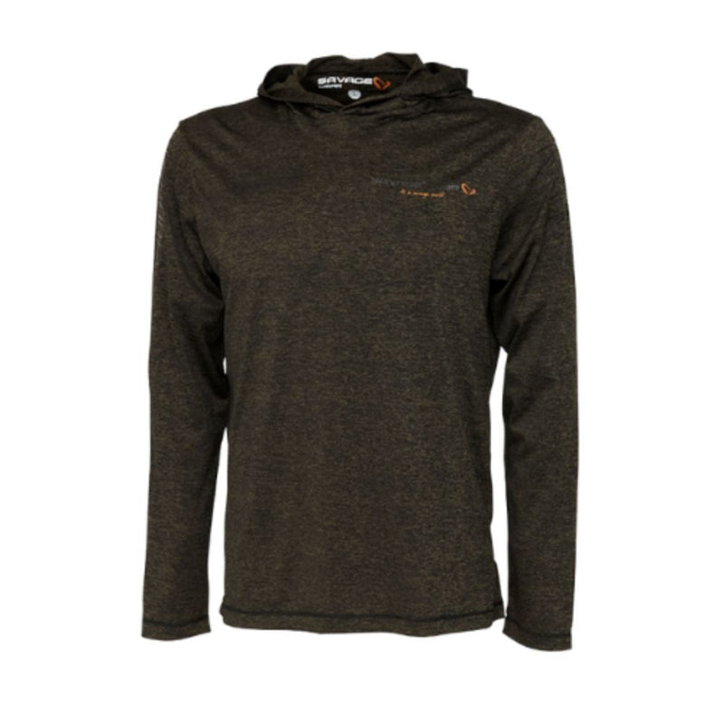 Load image into Gallery viewer, Savage Gear | Fighter Stretch Hoodie | Burnt Olive Melange - Fishing Jumpers