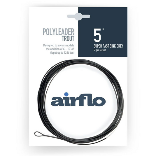 Airflo | Trout Polyleader | 5' Super Fast Sinking Grey - Leaders & Tippets