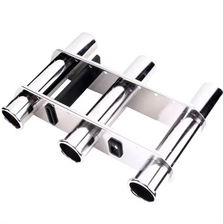 Load image into Gallery viewer, Stainless Steel 3-Tube Fishing Boat Rod Holder - Rod Holders