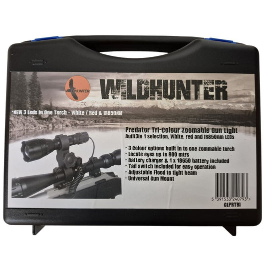 Wildhunter | Predator Tri-Colour Zoomable Gun Light - Gun Lights