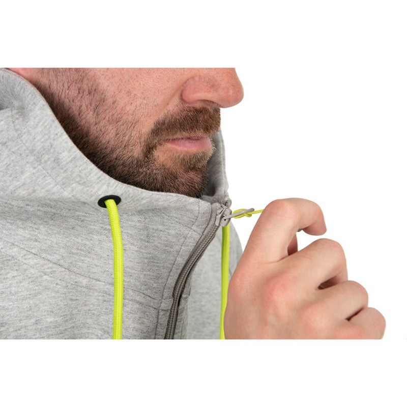 Load image into Gallery viewer, Matrix | Black Edition Full Zip Hoodie | Marl Grey/Lime - Fishing Jumpers