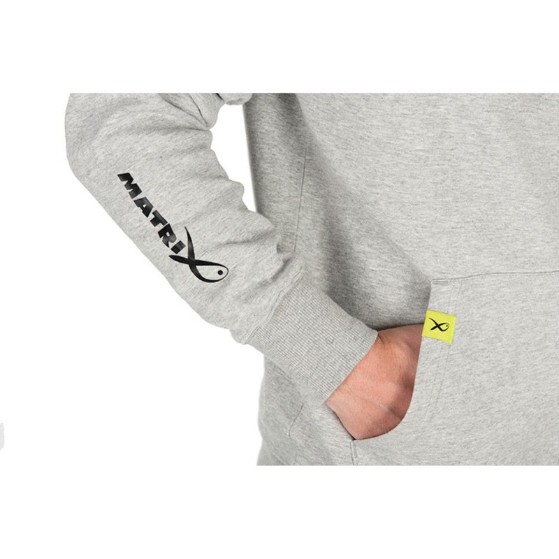 Load image into Gallery viewer, Matrix | Black Edition Full Zip Hoodie | Marl Grey/Lime - Fishing Jumpers