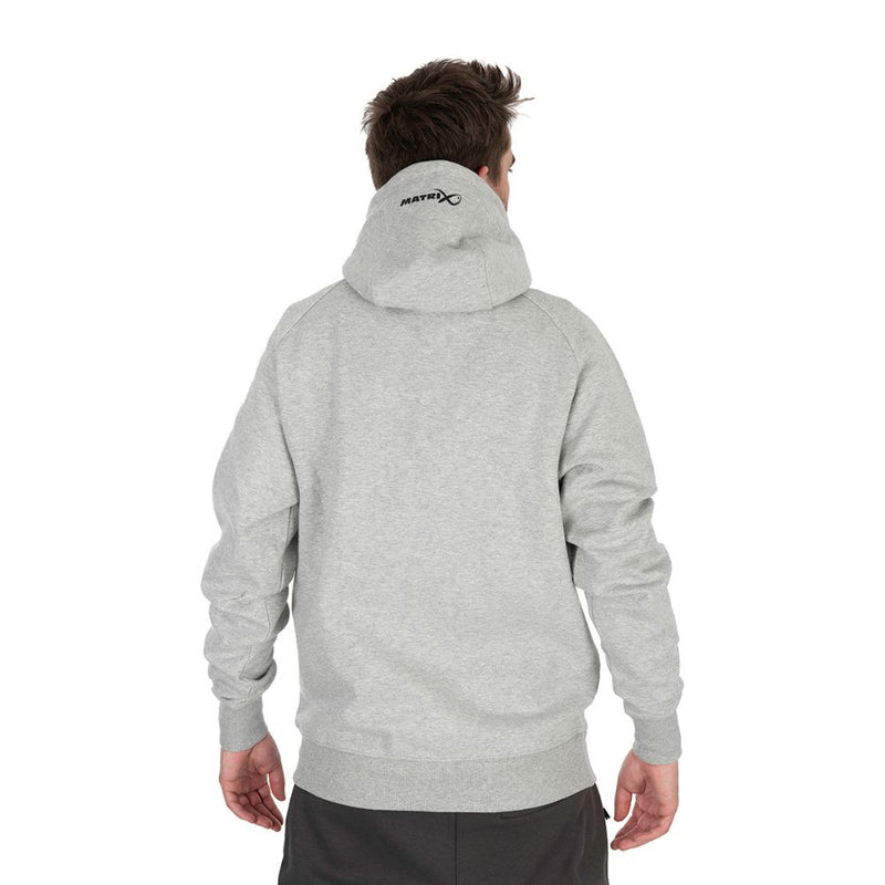 Load image into Gallery viewer, Matrix | Black Edition Full Zip Hoodie | Marl Grey/Lime - Fishing Jumpers