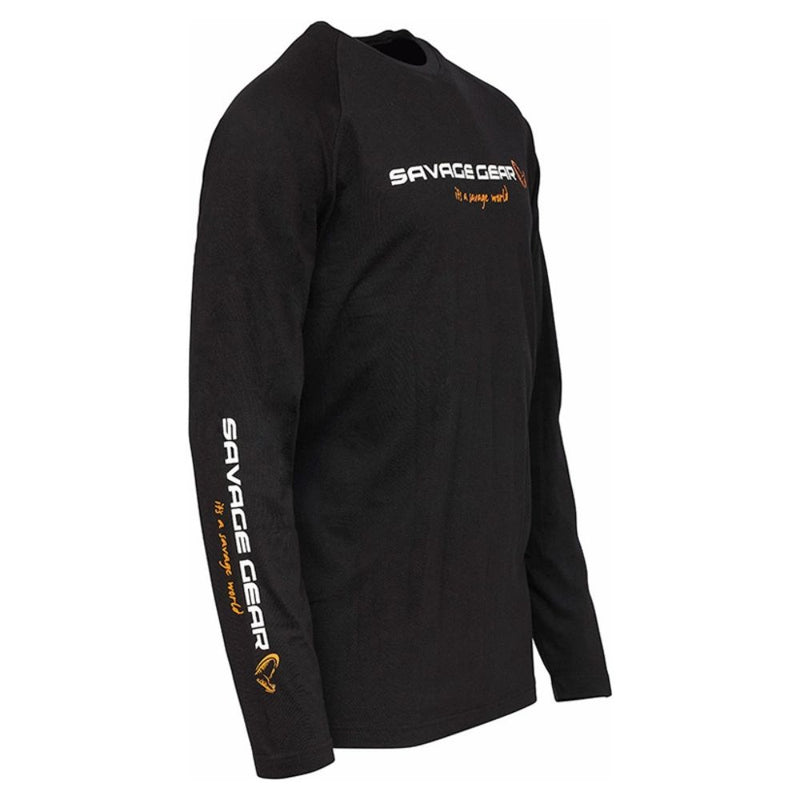 Load image into Gallery viewer, Savage Gear | Signature Logo Long Sleeve T-Shirt | Black Caviar - Fishing Tshirts