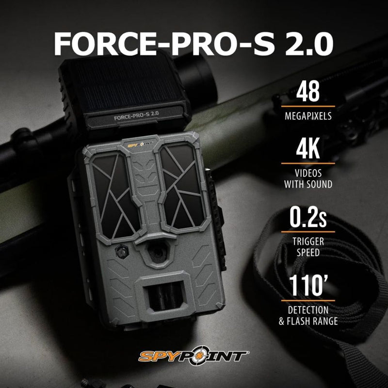 Load image into Gallery viewer, Spypoint | Force-PRO-S 2.0 Solar Trail Camera | Grey - Trail Cameras