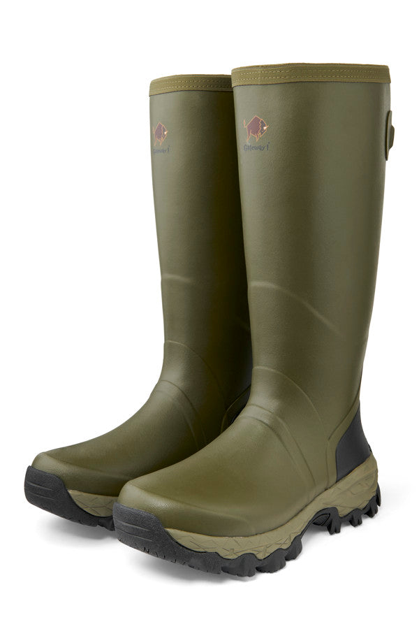 Load image into Gallery viewer, Gateway1 | Woodstalker 18" Rubber Boots | Olive - Wellingtons