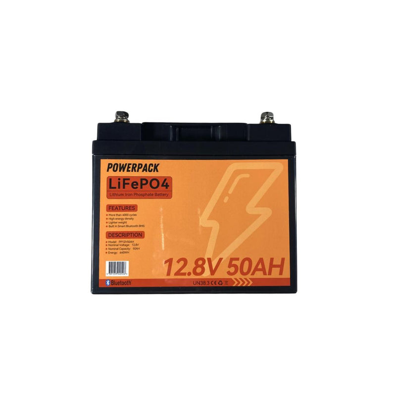 Load image into Gallery viewer, PowerPack | LifePO4 Lithium Battery with Bluetooth | 12V 50Ah - Batteries