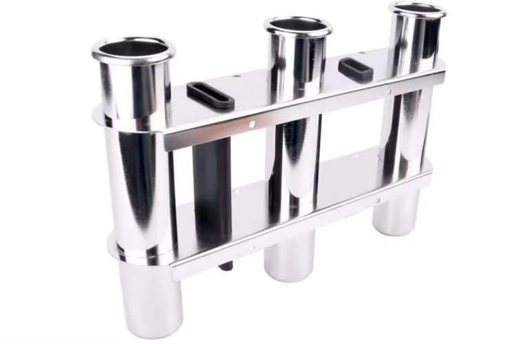 Load image into Gallery viewer, Stainless Steel 3-Tube Fishing Boat Rod Holder - Rod Holders