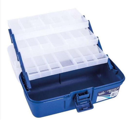 Wildhunter.ie - Jarvis walker | 3 Tray | clear Top | Tackle Box -  Tackle Boxes