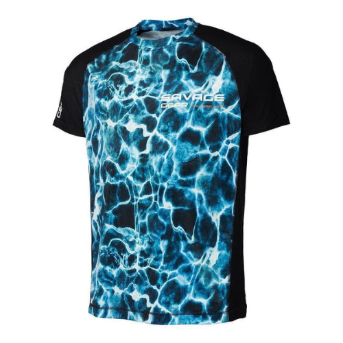Wildhunter.ie - Savage Gear | Navy UV T-Shirt | Sea Blue -  Fishing Tshirts