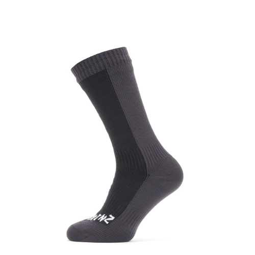 Wildhunter.ie - Sealskinz | Starston | Waterproof Cold Weather Mid Length Socks | Black/Grey -  Socks