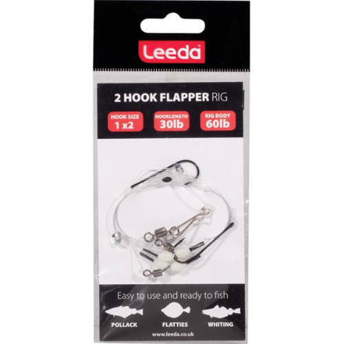 Wildhunter.ie - Leeda | 2 Hook Flapper | 5pk -  Trace & Rig Making