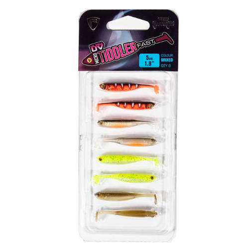 Wildhunter.ie - Fox Rage | Micro Tiddler Fast Mixed Colour Lure Pack -  Jig & Dropshot Lures