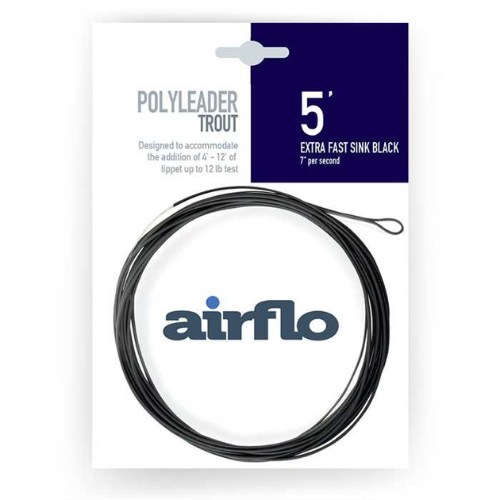 Airflo | Trout Polyleader | 5' Extra Fast Sinking Black - Leaders & Tippets