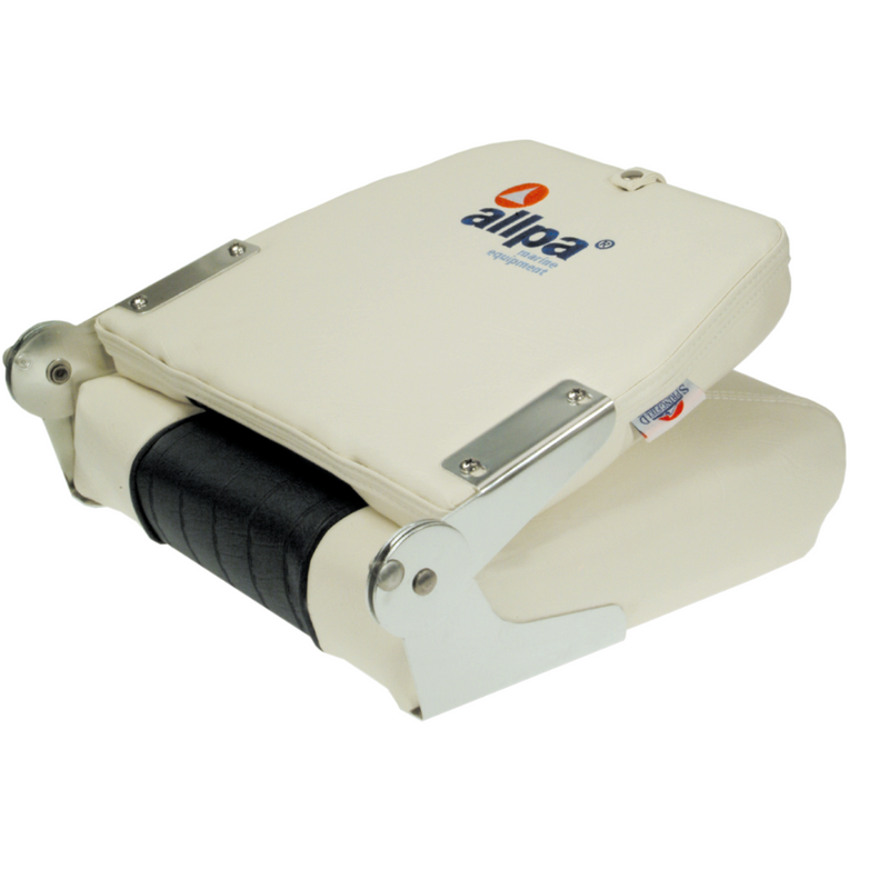 Load image into Gallery viewer, Allpa | Coach Folding Upholstered Boat Chair | White - Boat Seats