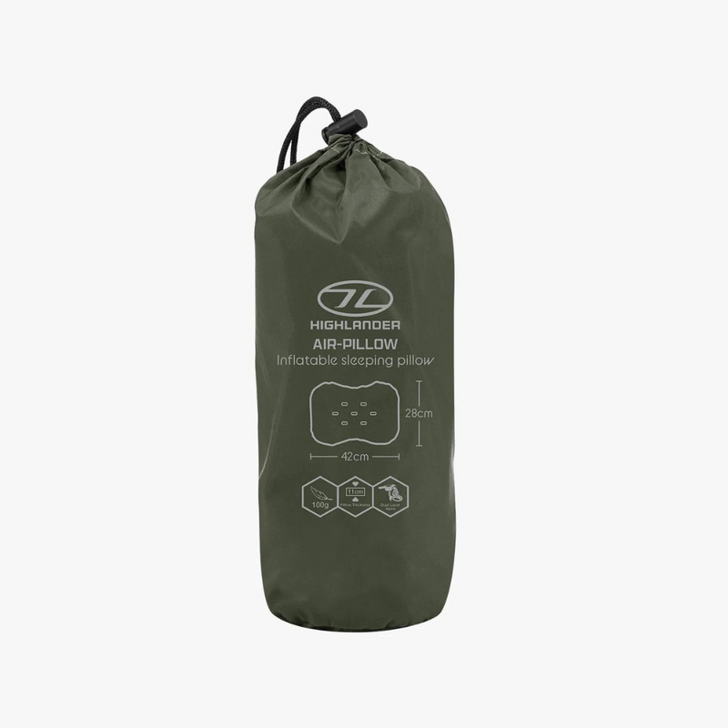 Load image into Gallery viewer, Highlander | Nap Pak Camping Air Pillow | Olive - Mats and Beds