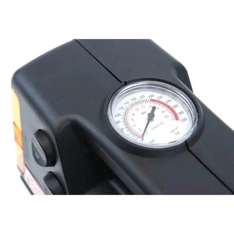 Load image into Gallery viewer, Streetwize | 300PSI 12V 3-in-1 Analogue Air Compressor With LED Torch (Oblong-Style) - Pumps