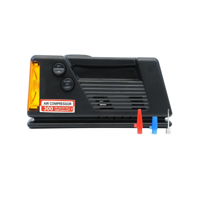 Load image into Gallery viewer, Streetwize | 300PSI 12V 3-in-1 Analogue Air Compressor With LED Torch (Oblong-Style) - Pumps