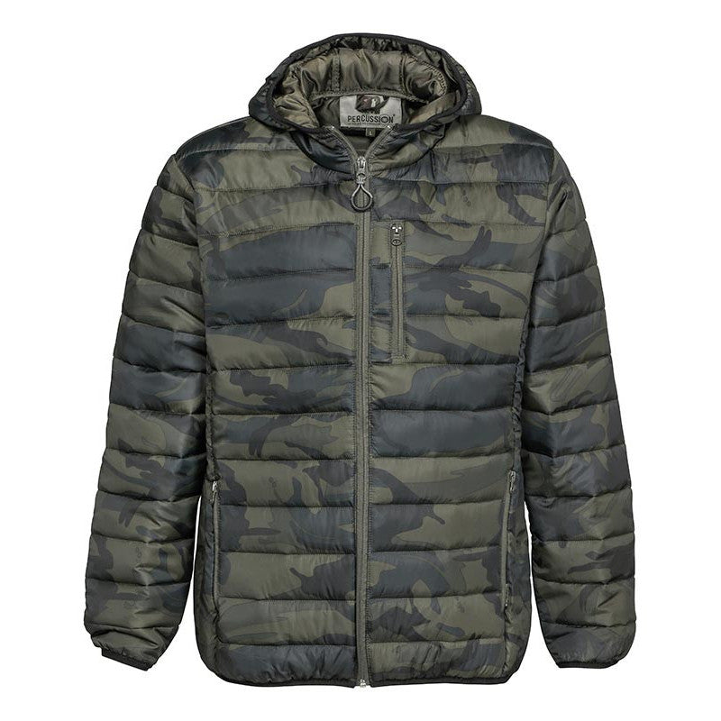 Load image into Gallery viewer, Percussion | Trek Hooded Down Jacket | Camo - Hunting Jackets