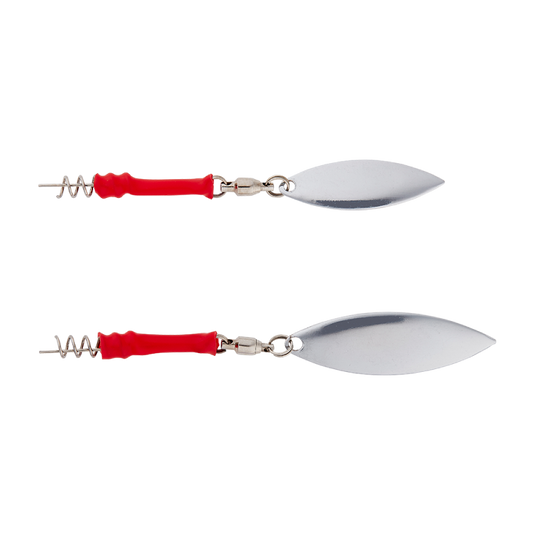 Wildhunter.ie - Savage Gear | Screwin Spin Teaser | Silver Red | 3pcs -  Predator Spinners