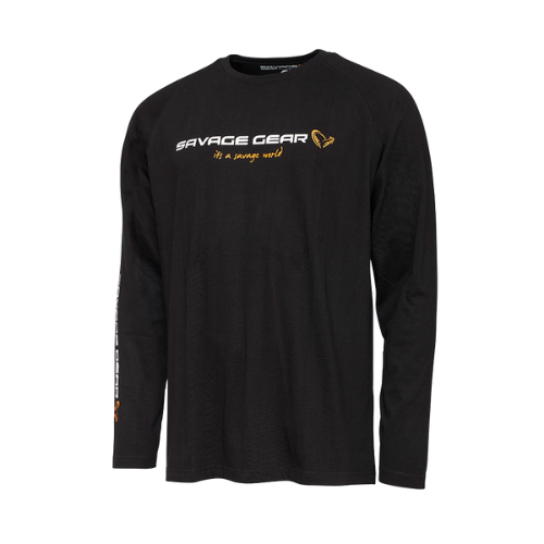 Load image into Gallery viewer, Wildhunter.ie - Savage Gear | Signature Logo Long Sleeve T-Shirt | Black Caviar - Fishing Tshirts