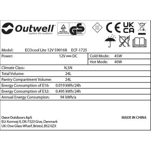 Load image into Gallery viewer, Wildhunter.ie - Outwell | Ecocool Lite Darl Blue Coolbox | 24l | 12v - Camping Accessories