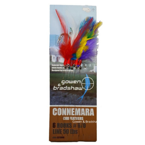 Wildhunter.ie - Connemar Cod Feathers Multi Colour 6 Hooks