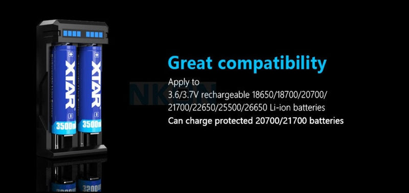 Load image into Gallery viewer, Wildhunter.ie - XTAR SC2 battery charger for 18650 / 20700 / 21700 - Batteries