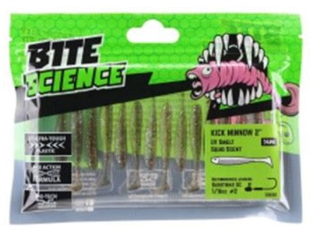 Wildhunter.ie - Bite Science | Kick Minnow Lures | Squid Scent | 2 Inch | Pk14 -  Predator Lures
