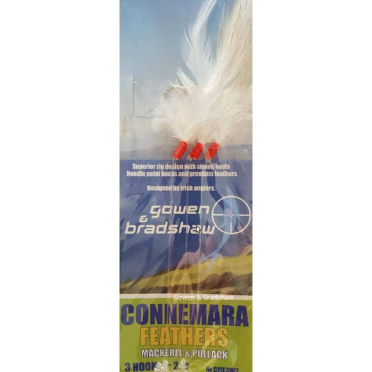 Wildhunter.ie - Gowan & Bradshaw | Connemara | Mackerel Feathers | White -  Sea Fishing Lures
