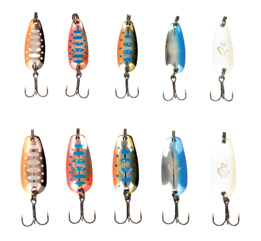 Wildhunter.ie - Savage Gear | Nails Micro Spoon Kit |  Size 1c & 2c | 10pcs -  Game Spinners