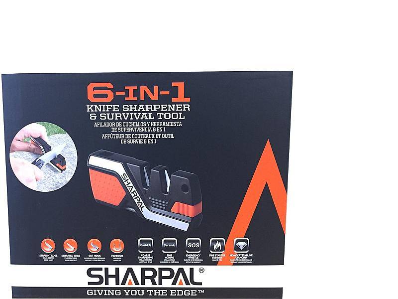  SHARPAL 101N 6-In-1 Pocket Knife Sharpener & Survival