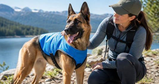 Dog cooling vests for working dogs in summer