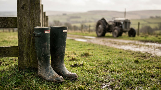 Wellington boots for farm and outdoor work